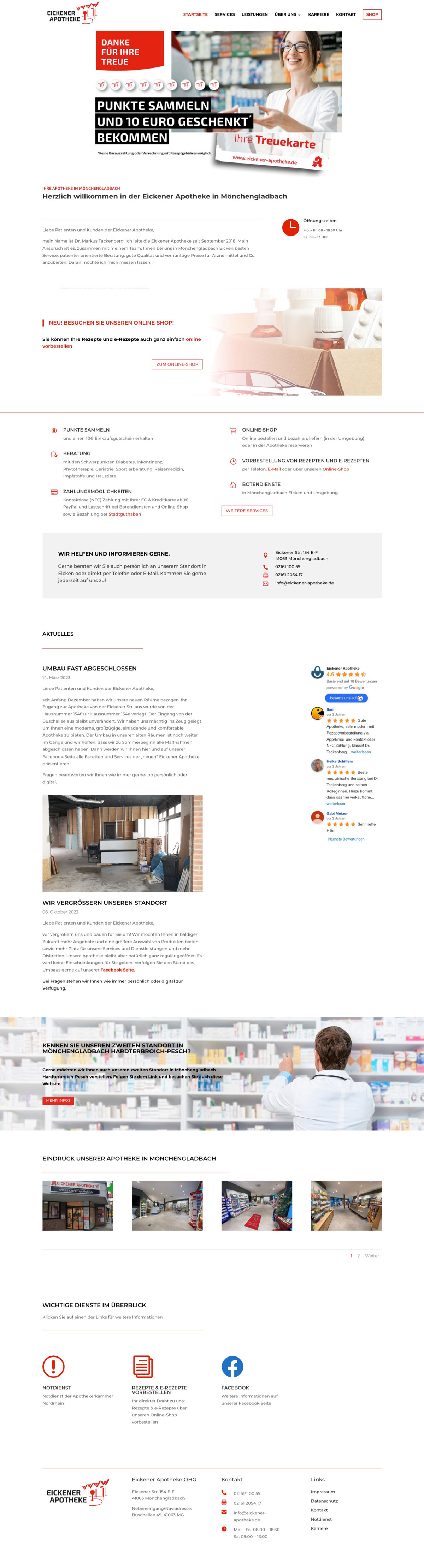 Eickener Apotheke Webdesign Köln