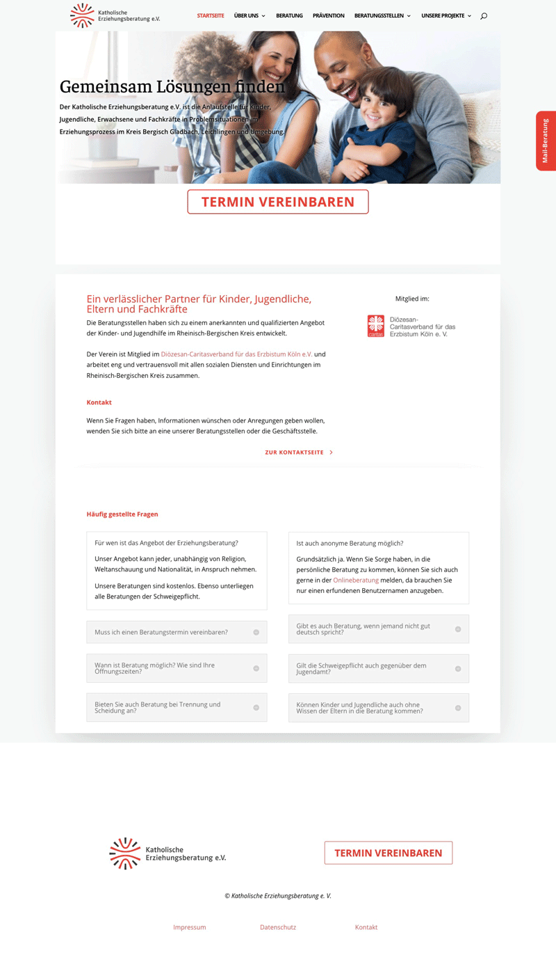 Erziehungberatung Webdesign Köln